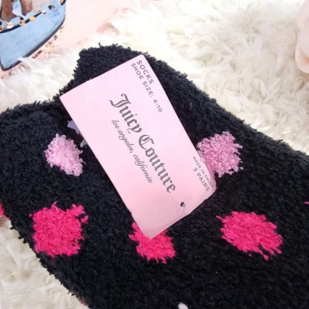 Juicy Couture Socks Multicolor3 Pairs Girls 4-10 NEW!